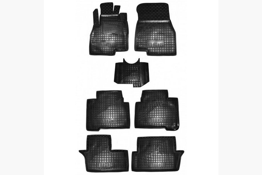 Mitsubishi Grandis 2003–2011 Gumijas salona paklājiņi ar paaugstinātu malu, 7 vietām (Autogumm) Image