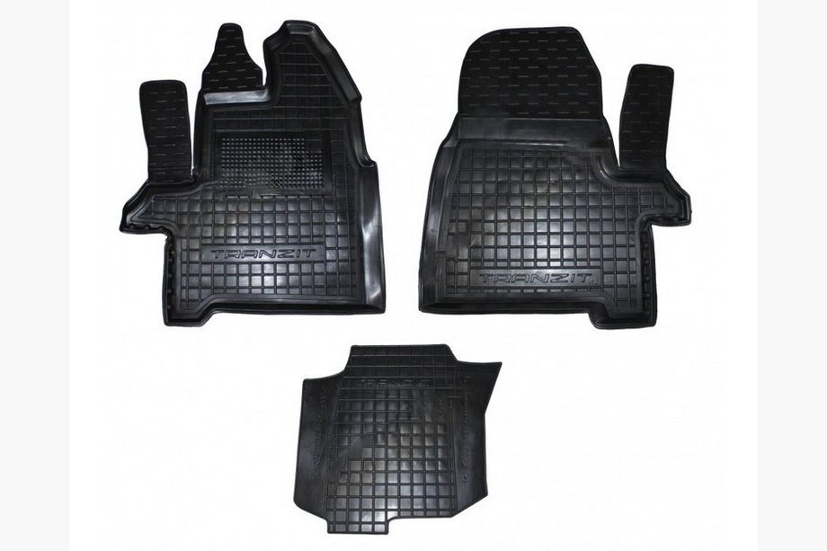 Ford Transit 2014– Gumijas salona paklājiņi ar apmali 1+2 (Autogumm) Image