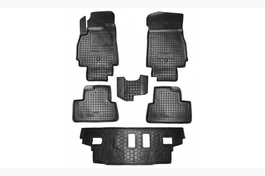 Chevrolet Orlando 2010–2018 Gumijas salona paklājiņi ar paaugstinātu malu, 7 vietām (Autogumm) Image