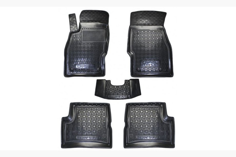 Opel Corsa D 2007–2014 Gumijas salona paklājiņi ar 5D apmali (Autogumm) Image