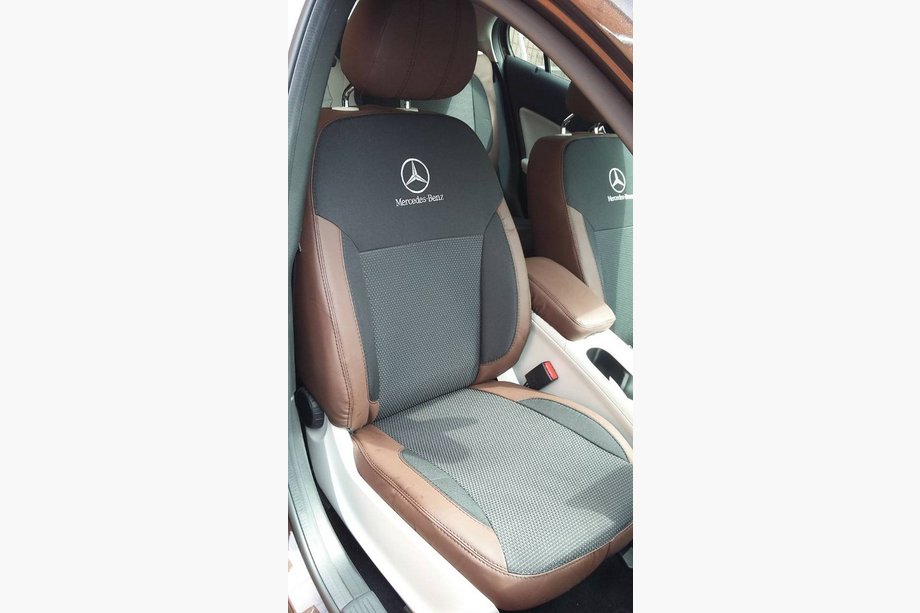Mercedes A-class W176 2012–2018 Autosēdekļu pārvalki (mākslīgā āda↗audums, Premium) Image