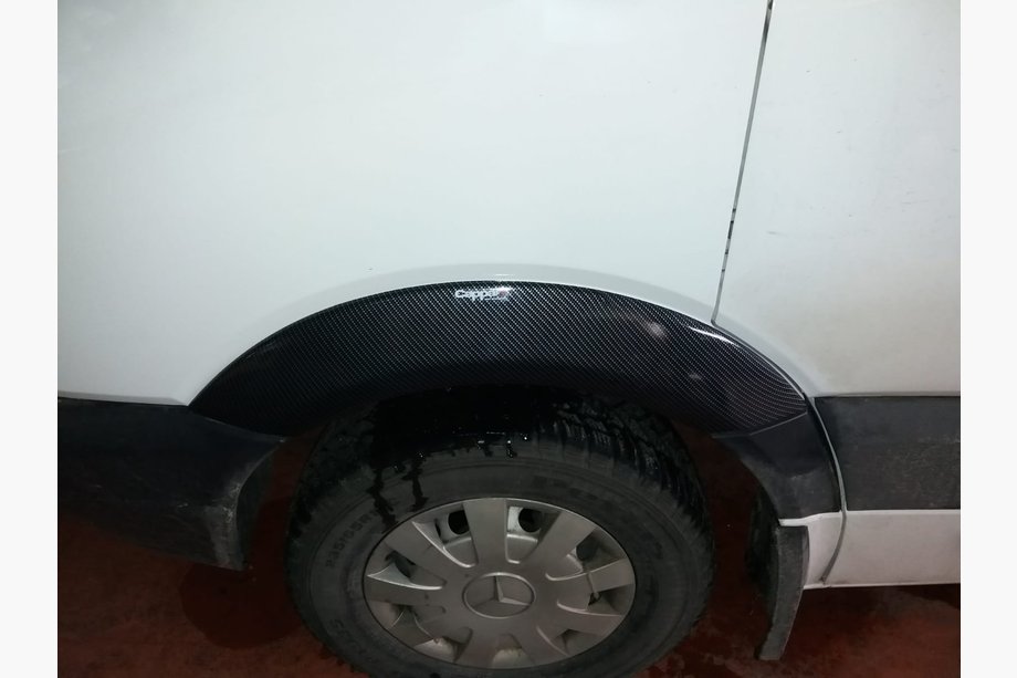 Volkswagen Crafter 2006–2016 Plati spārnu arku uzlikas (4 gab., karbonu imitācija) Image