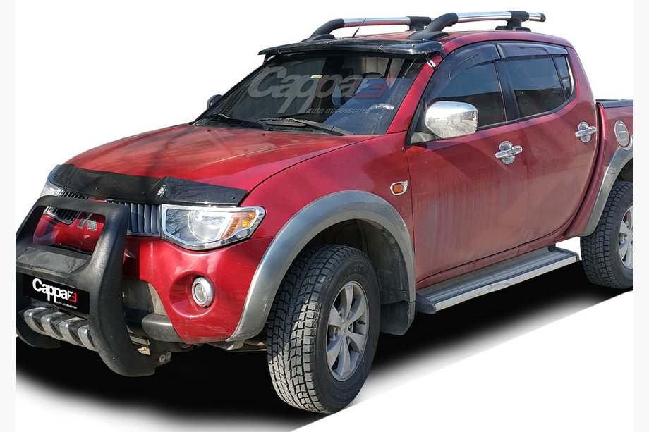 Mitsubishi L200 2006–2015 Saules aizsargs vējstiklam (melns, uz rāmja) Image