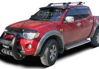 Mitsubishi L200 2006–2015 Saules aizsargs vējstiklam (melns, uz rāmja) foto 1