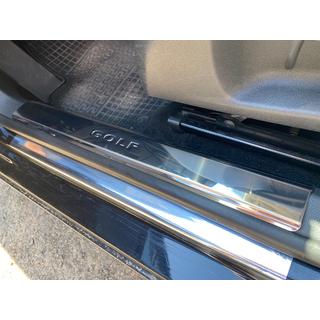 Iekšējo sliekšņu uzlikas (2 gab., nerūsējošais tērauds) Volkswagen Golf 6 2008–2014 foto 1
