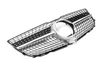 Mercedes GLK class X204 2008–2015 Priekšējā radiatora reste Diamond Silver (2013-2015) foto 3