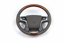 Toyota Land Cruiser Prado 150 2009–2023 Stūres rats komplektā (gaišs koks) foto 1