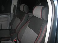 Volkswagen Caddy 2010–2015 Autosēdekļu pārvalki (mākslīgā āda↗audums, Premium) foto 2