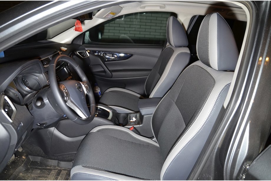 Nissan Qashqai 2014–2021 Autosēdekļu pārvalki (mākslīgā āda↗audums, Premium) Foto 4