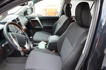 Toyota Land Cruiser Prado 150 2009–2023 Auto sēdekļu pārvalki (ādas imitācija + audums, Premium) foto 1