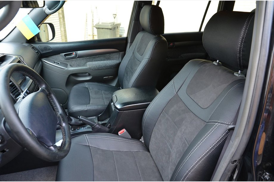 Toyota Land Cruiser Prado 120 2002–2009 Sēdekļu pārvalki SoyuzAuto Leather-series Image