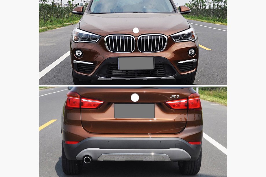 BMW X1 F48 2015–2022 Priekšējā un aizmugurējā lūpas uzlikas (2 gab.) Image