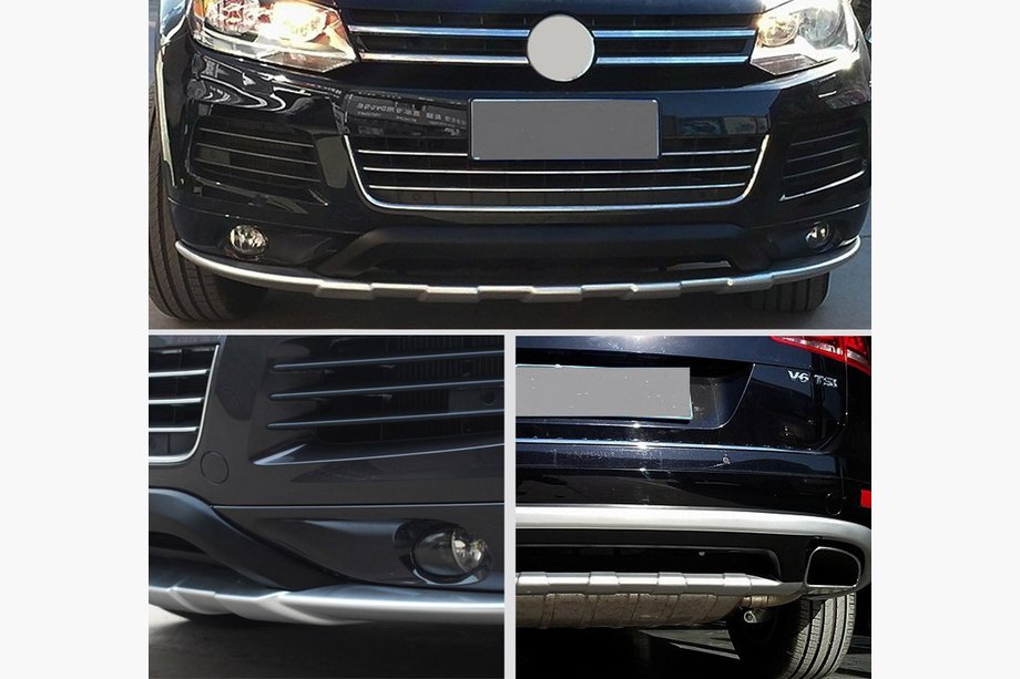 Volkswagen Touareg 2010–2018 Priekšējais un aizmugurējais lūpas spoileris V1 (2010-2014) Foto 1