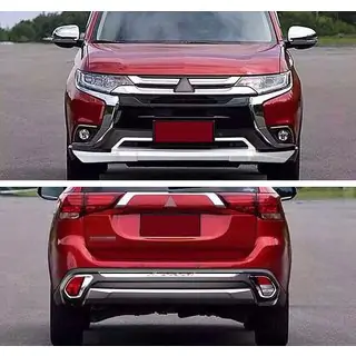 Priekšējais un aizmugurējais lūpas spoileris (2 gab., 2015-2018) Mitsubishi Outlander 2012–2021 foto 1