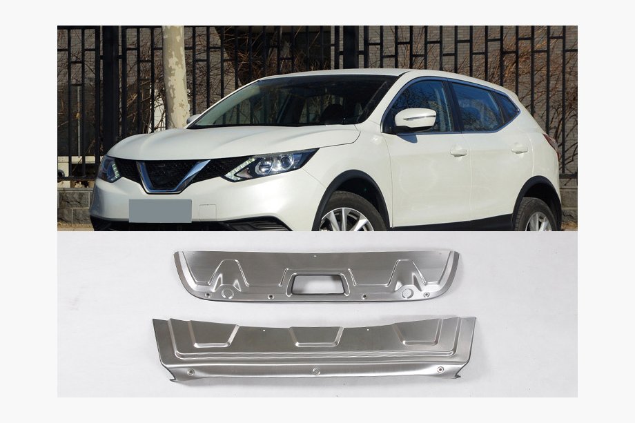 Nissan Qashqai 2014–2021 Izpārdošana! Priekšējā un aizmugurējā uzlika V2 (nerūsējošais tērauds) Image