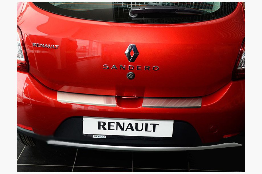 Renault Sandero 2013–2022 Hromēta aizmugurējā bampera uzlika ar ieloci (Нотанико) Image