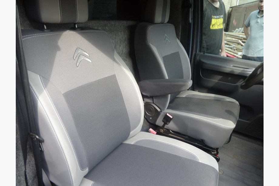 Citroen Jumpy 2007–2017 Autosēdekļu pārvalki (mākslīgā āda↗audums, Premium) Image