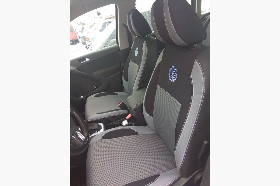 Volkswagen Tiguan 2007–2016 Autokrēslu pārvalki (ekoāda↗audums, Premium) Image