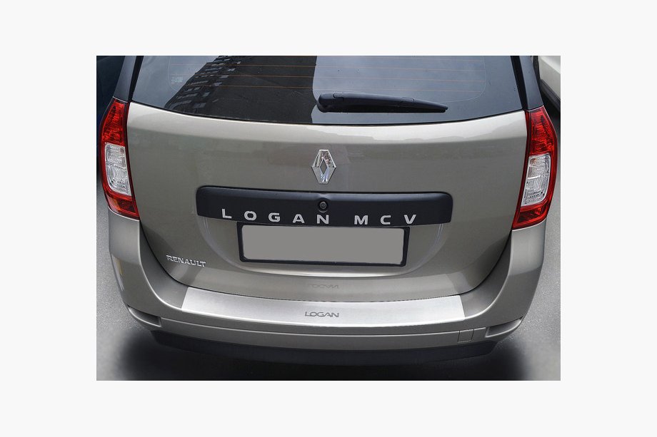 Dacia Logan MCV 2013–2020 Aizmugurējā bampera uzlika ar ieloci NatANika (nerūsējošais tērauds) Image
