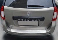 Dacia Logan MCV 2013–2020 Aizmugurējā bampera uzlika ar ieloci NatANika (nerūsējošais tērauds) foto 1
