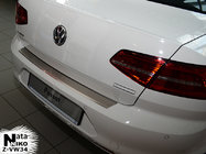 Volkswagen Passat B8 2015–2023 Aizmugurējā bampera uzlika ar ieloci Nataniko (nerūsējošais tērauds) Universālis foto 1