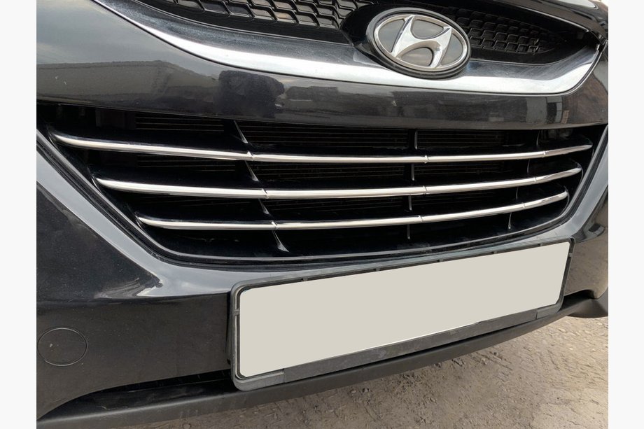 Hyundai IX-35 2010–2015 Radiatora režģa līstes (3 gab., nerūsējošais tērauds) Image