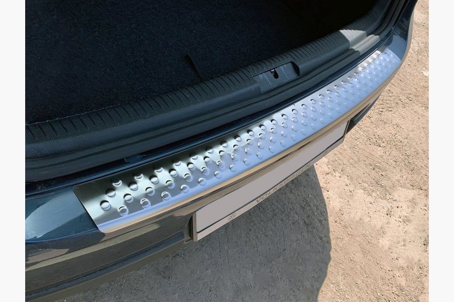 Volkswagen Golf 5 2003–2009 Aizmugurējā bufera uzlikas OmsaLine (nerūsējošais tērauds) Hečbeks, matēts Foto 2