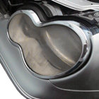 Mercedes C-class W203 2000–2007 Hromētas priekšējo lukturu uzlikas (2 gab., plastmasa) foto 2