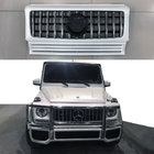 Mercedes G class W463 1990–2018 Priekšējais radiatora režģis (GT, ar hroma līstēm) foto 3