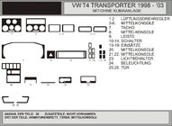 Volkswagen T4 Caravelle/Multivan 1990–2003 Akcija !!! Koka imitācijas priekšējā paneļa uzlikas, Hartman foto 1
