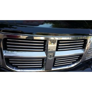 Hromētas uzlikas radiatora restei (nerūsējošais tērauds) Dodge Nitro 2006–2011 foto 2