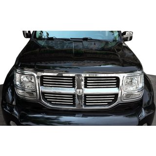 Hromētas uzlikas radiatora restei (nerūsējošais tērauds) Dodge Nitro 2006–2011 foto 1