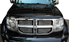 Dodge Nitro 2006–2011 Hromētas uzlikas radiatora restei (nerūsējošais tērauds) foto 1