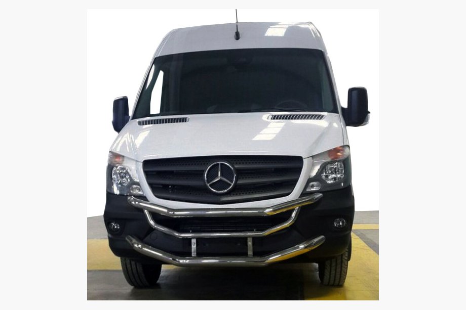 Mercedes Sprinter W906 2006–2018 Priekšējais aizsargstienis (2013↗, nerūsējošais tērauds) Image