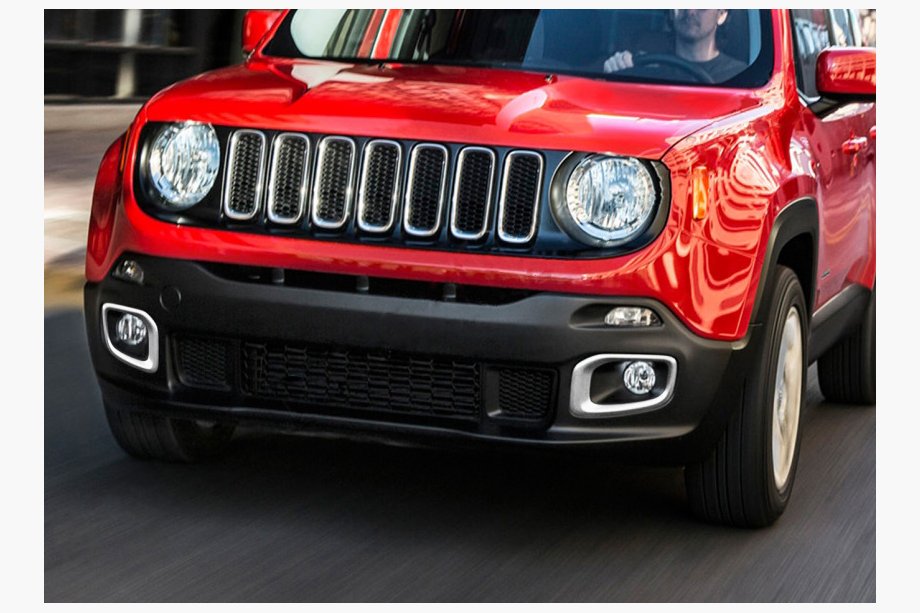 Jeep Renegade 2014– Hromēti miglas lukturu apdares uzlikas 2014-2018 (2 gab., nerūsējošais tērauds) Image