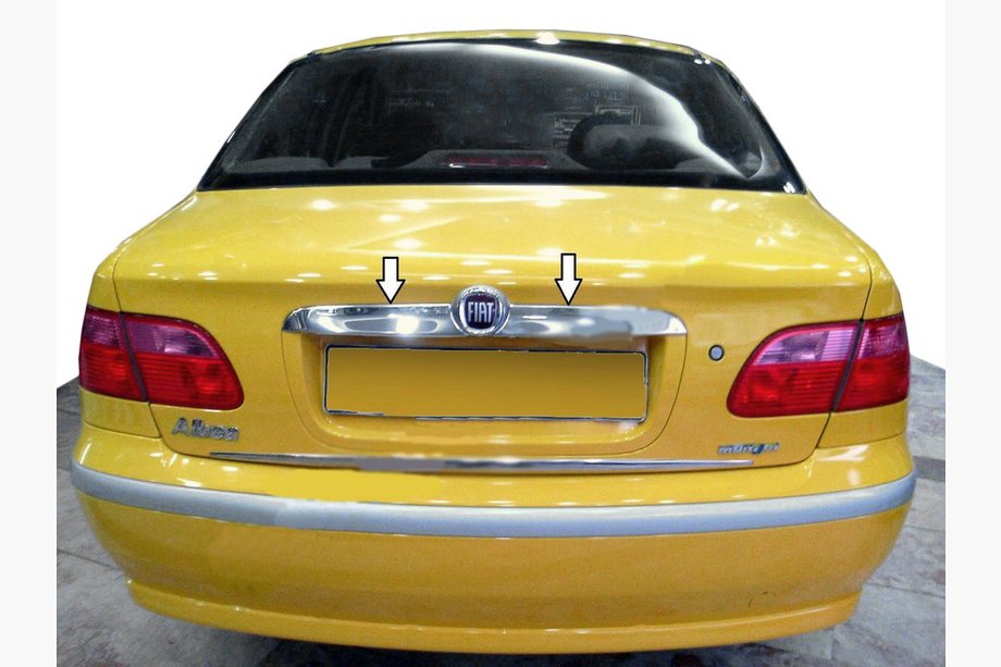 Fiat Albea 2002–2012 Hroma līste virs numura zīmes (nerūsējošais tērauds) Foto 1