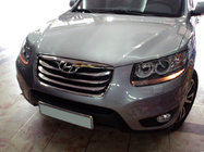 Hyundai Santa Fe 2 2006–2012 Uzlikas radiatora režģim (2010-2012, 4 gab., nerūs. tērauds) foto 2