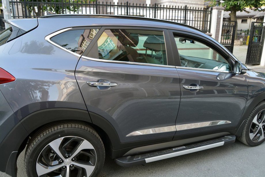 Hyundai Tucson TL 2016–2021 Durvju moldingi (plati, 4 gab., nerūsējošais tērauds) Image