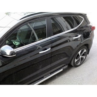 Apakšējā logu apmale (6 gab., nerūsējošais tērauds) Hyundai Tucson TL 2016–2021 foto 1