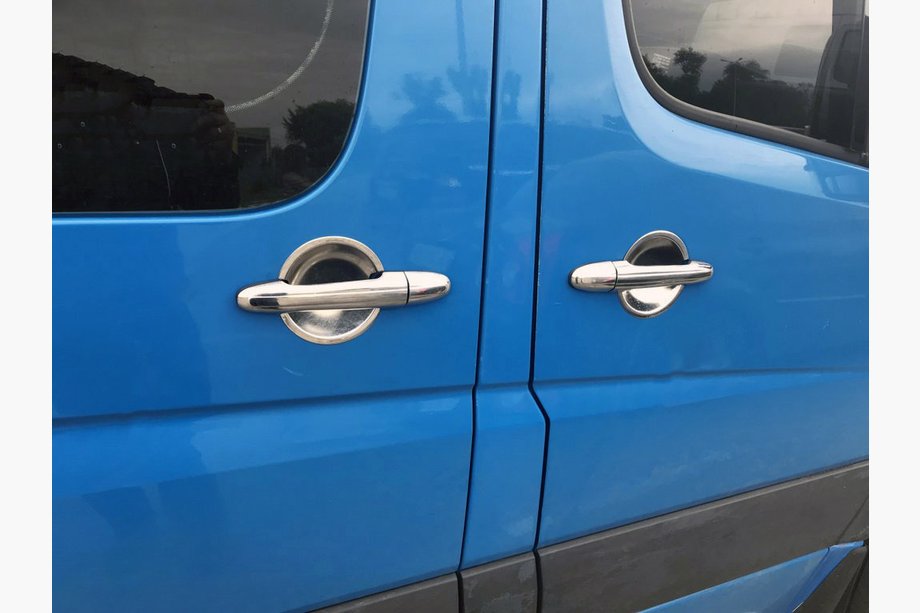 Volkswagen Crafter 2006–2016 Hromētas uzlikas zem durvju rokturiem (4 gab., nerūsējošais tērauds) Image