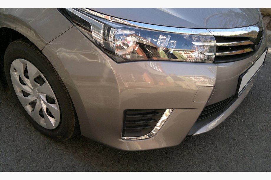 Toyota Corolla 2013–2019 Miglas lukturu uzlikas (2013-2016, nerūsējošais tērauds) Image
