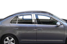 Volkswagen Jetta 2006–2011 Ārējās logu apmales (4 gab., nerūsējošais tērauds) foto 2