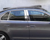 Volkswagen Jetta 2006–2011 Durvju statņu moldingi (6 gab., nerūsējošais tērauds) foto 1