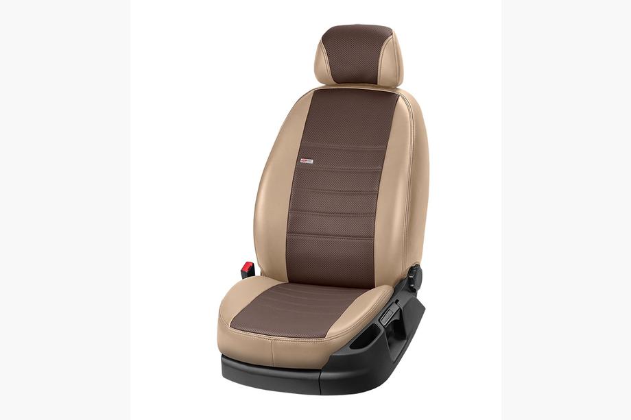 Renault Kangoo 2008–2020 Eko ādas autosēdekļu pārvalki Eco Laser 2020 (priekšējie) Foto 14