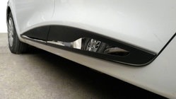 Renault Clio IV 2012–2019 Taisns durvju moldings (4 gab., nerūsējošais tērauds) Melns hroms foto 3