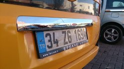 Peugeot Bipper 2008–2017 Uzlika virs numura zīmes (nerūsējošais tērauds) OmsaLine – itāļu nerūsējošais tērauds foto 3