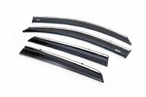 Nissan Qashqai 2010–2014 Logu vēja deflektori ar hromētu līsti (4 gab., Niken) foto 5