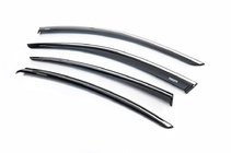 Volkswagen Passat B8 2015–2023 Logu vēja deflektori ar hroma moldingu SD (4 gab., Niken) foto 1