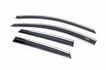 Toyota Auris 2012–2018 Logu vēja deflektori ar hroma līsti Niken (2012-2015, HB/SW, 4 gab.) foto 1