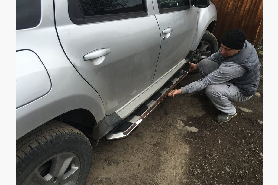 Renault Duster 2008–2017 Sānu sliekšņi Vison (2 gab., alumīnijs / nerūsējošais tērauds) Image
